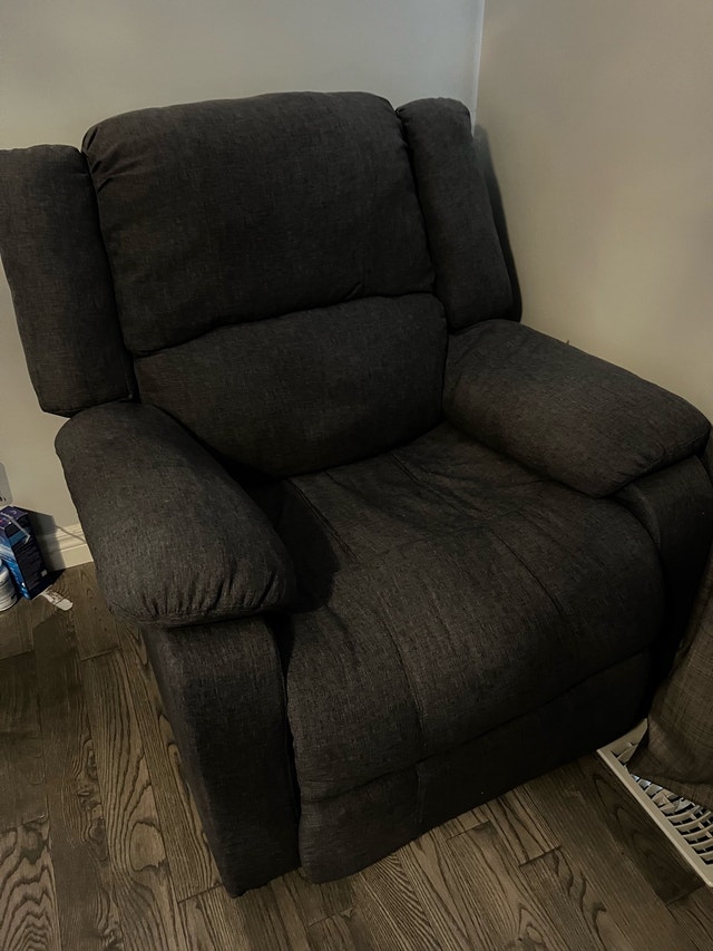 Dark Grey Fabric Recliner - photo 3