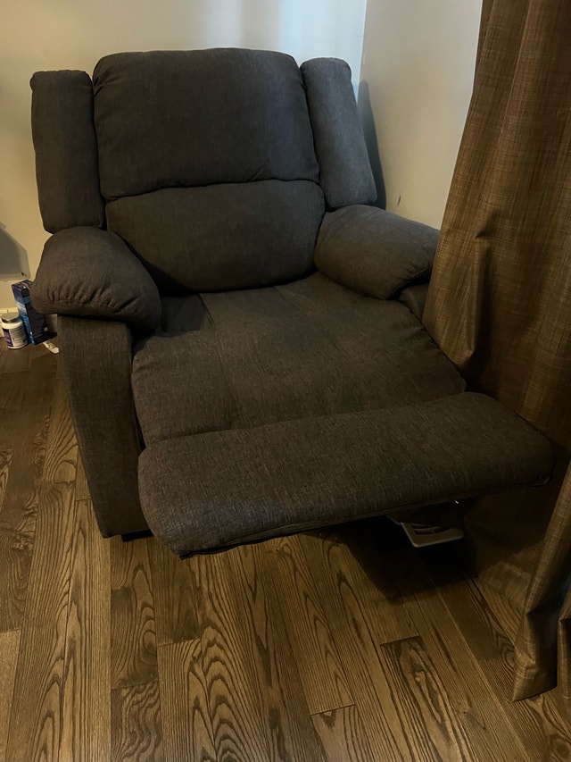 Dark Grey Fabric Recliner - photo 4