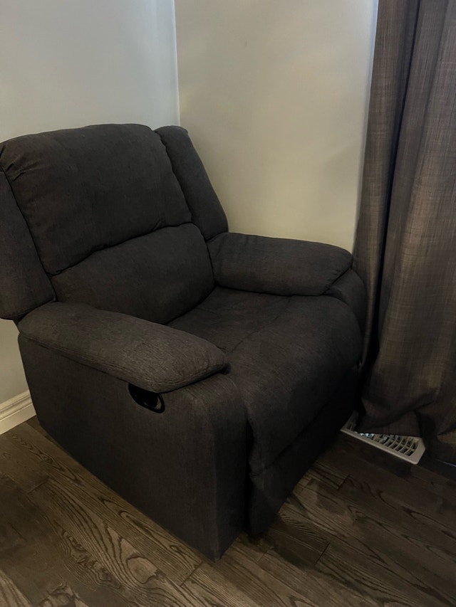 Dark Grey Fabric Recliner - photo 5