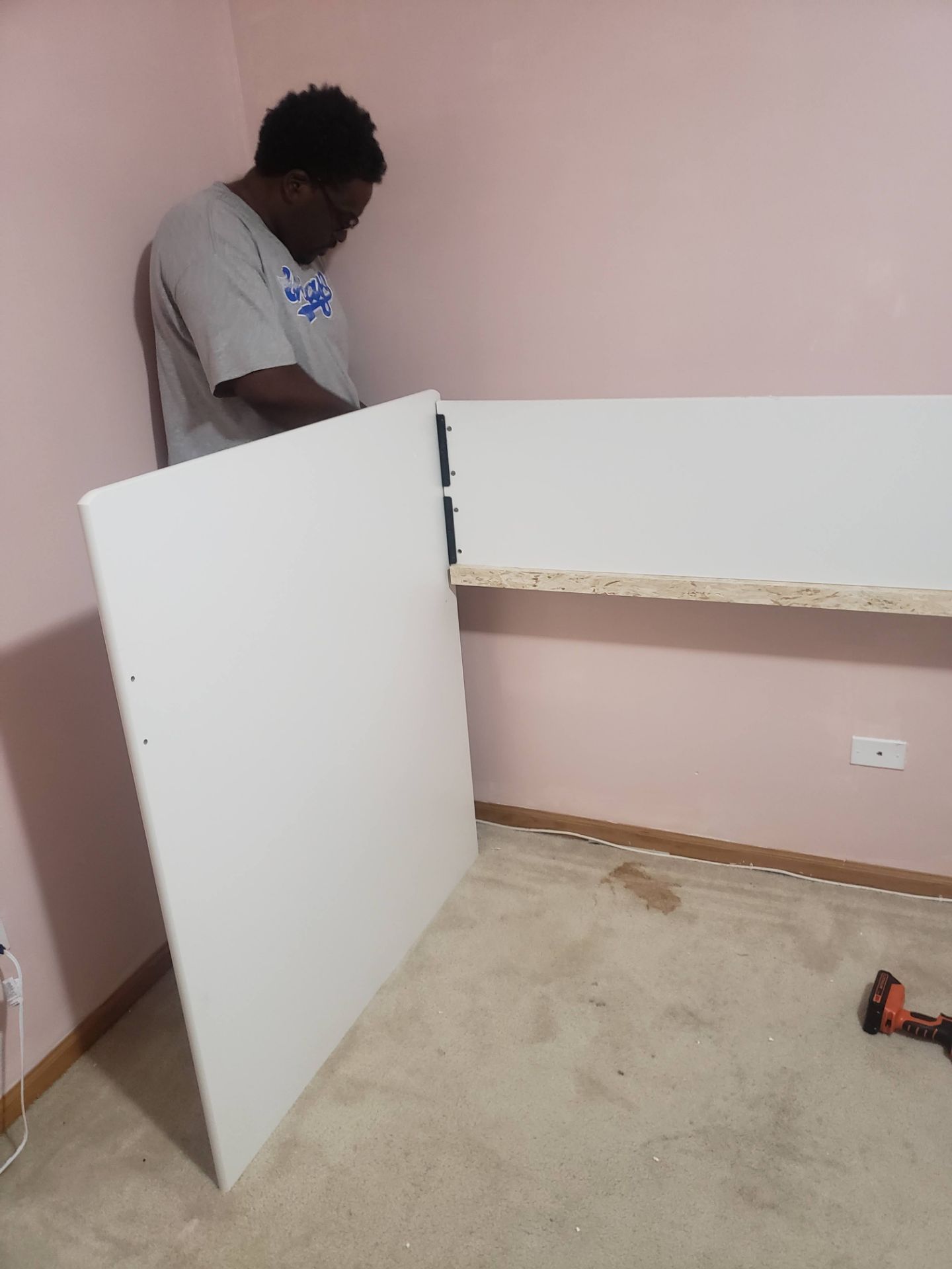 White Twin Loft Bed