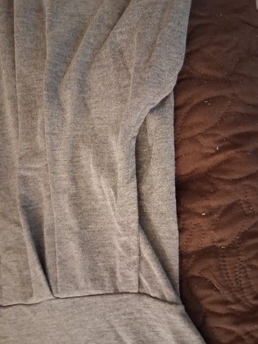 Women's Gray Knit Scoop Neck Short Sleeve Fit & Flare Pleated Dr - photo 4