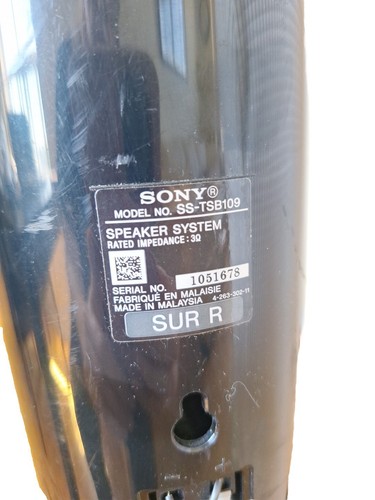 Sony Stereo 5.1 SS-TSB109 RIGHT SURROUND Speaker TESTED WORKING - photo 2