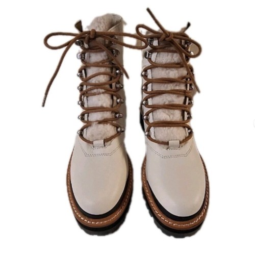 MARC FISHER IZZIE WINTER WHITE LUGSOLE ANKLE BOOT SIZE 6M NWT - photo 2