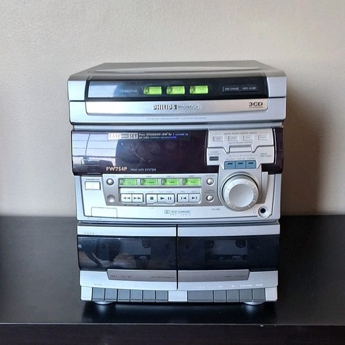 PHILIPS STEREO SYSTEM MODEL FW754P/37 120V 60Hz 70W USED - photo 2