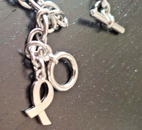 BREAST CANCER AWARENESS STAINLESS STEEL BRACELET 8 INCHES - photo 5