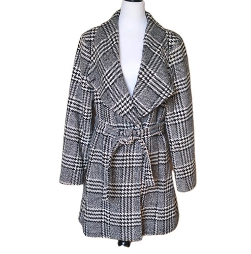 GUESS Houndstooth Check Peacoat Black & White Size Large