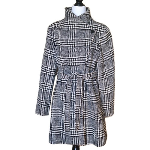 GUESS Houndstooth Check Peacoat Black & White Size Large - photo 2