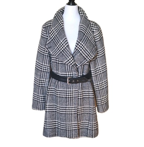 GUESS Houndstooth Check Peacoat Black & White Size Large - photo 3