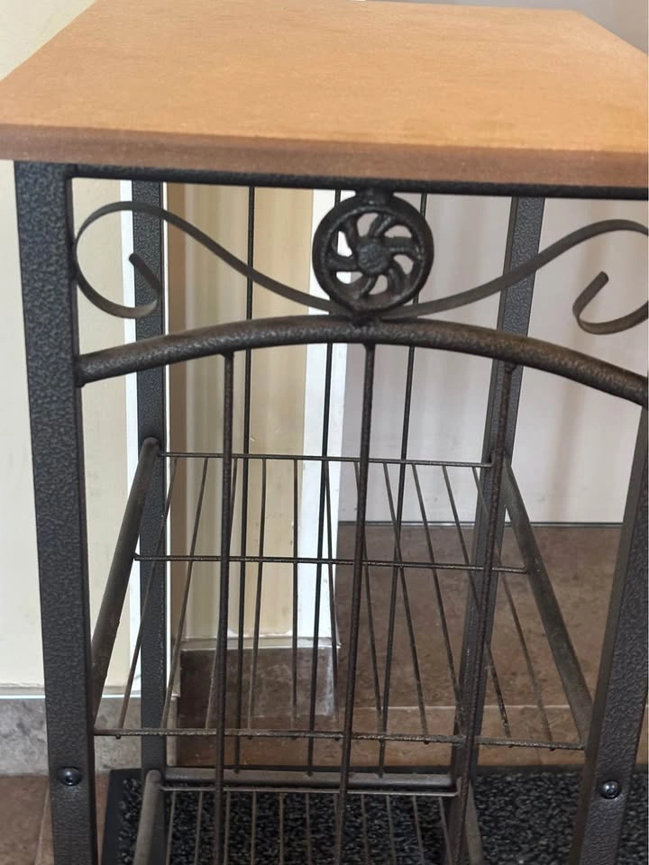 Metal Baker's Rack with Wood Top - photo 4