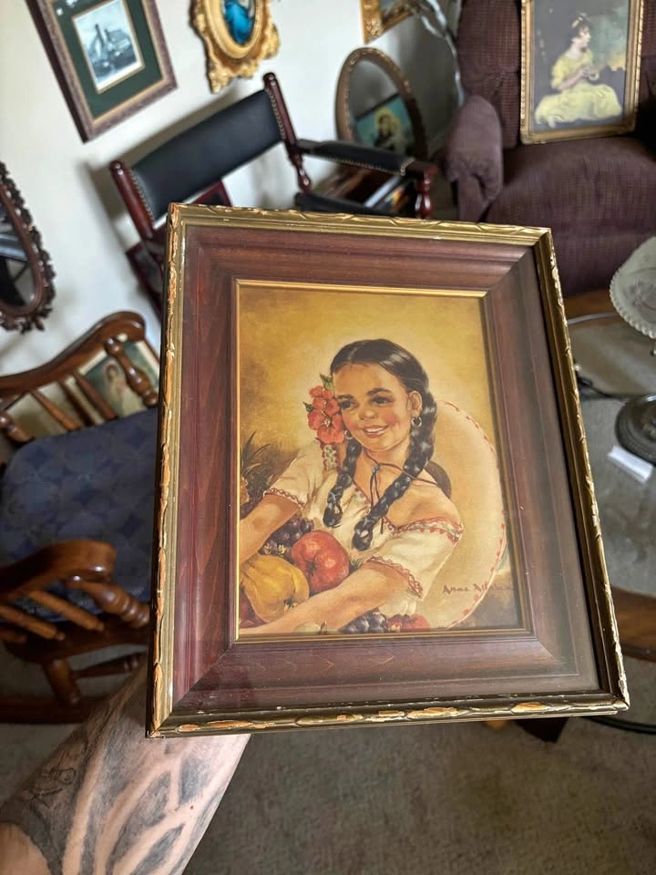 Vintage Anne Allaben 'Conchita' Framed Art Print