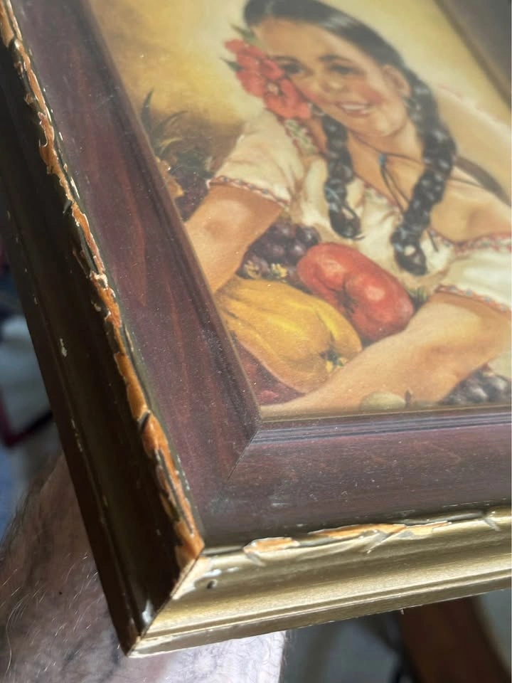 Vintage Anne Allaben 'Conchita' Framed Art Print - photo 3