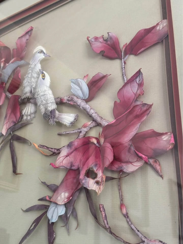 Vintage 3D Bird and Floral Shadow Box Wall Art - photo 4