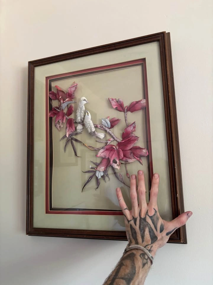 Vintage 3D Bird and Floral Shadow Box Wall Art - photo 5