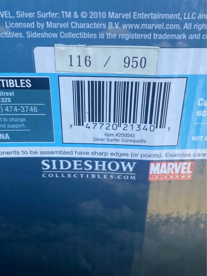 Silver surfer figure action statue numbered #116/950 NEW Sealed - photo 3