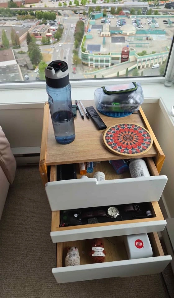 2 x Modern 3-Drawer Nightstand - photo 2