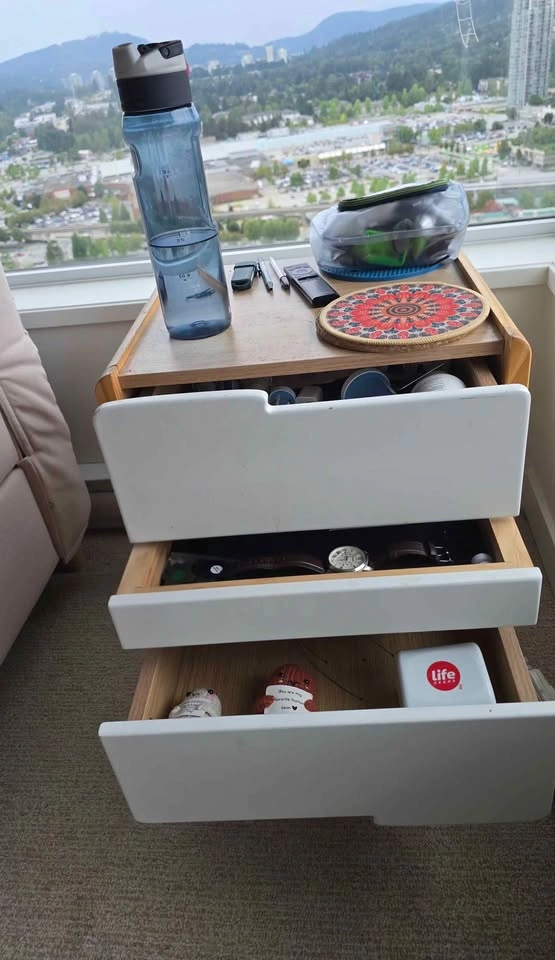 2 x Modern 3-Drawer Nightstand - photo 4
