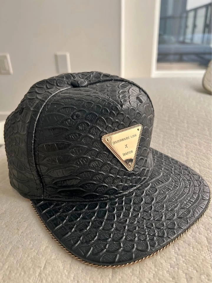 Hardware LDN x Hater Snapback Cap (Black Croc / Gold Hardware)