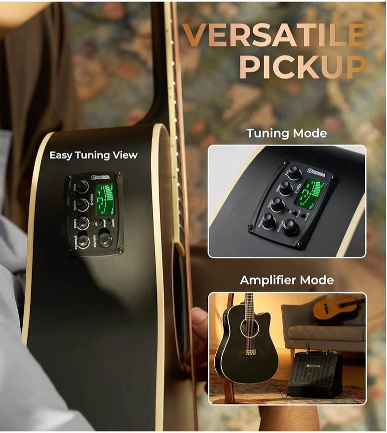 Vangoa 12 String Acoustic Electric Guitar Bundle - photo 3