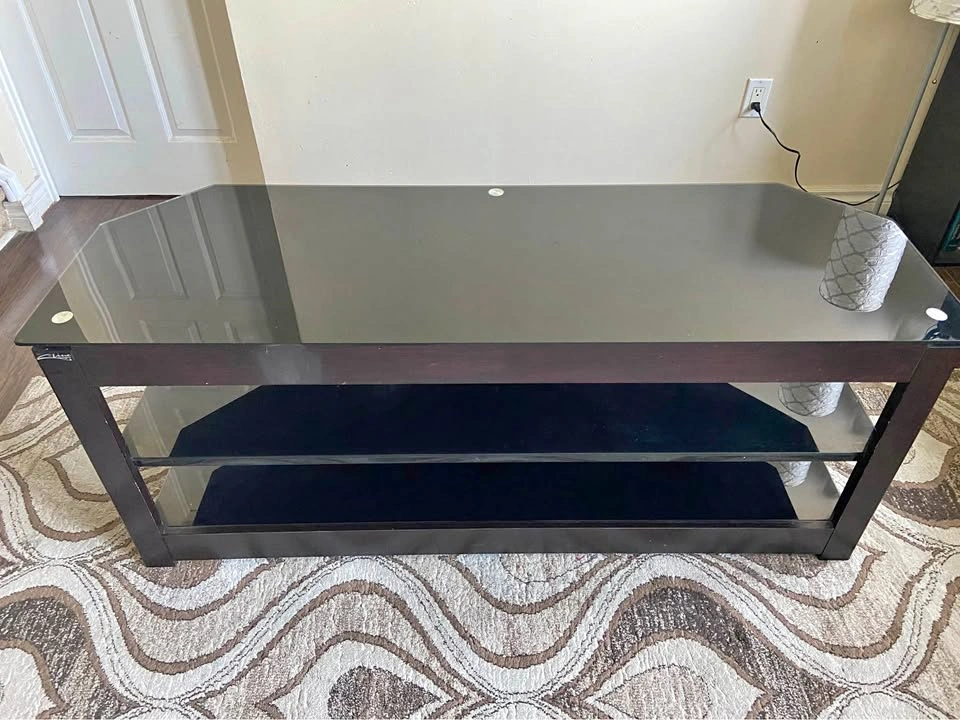 3-Tier Glass TV Stand (55” x 19” x 22”)