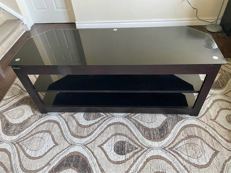 3-Tier Glass TV Stand (55” x 19” x 22”) - photo 2