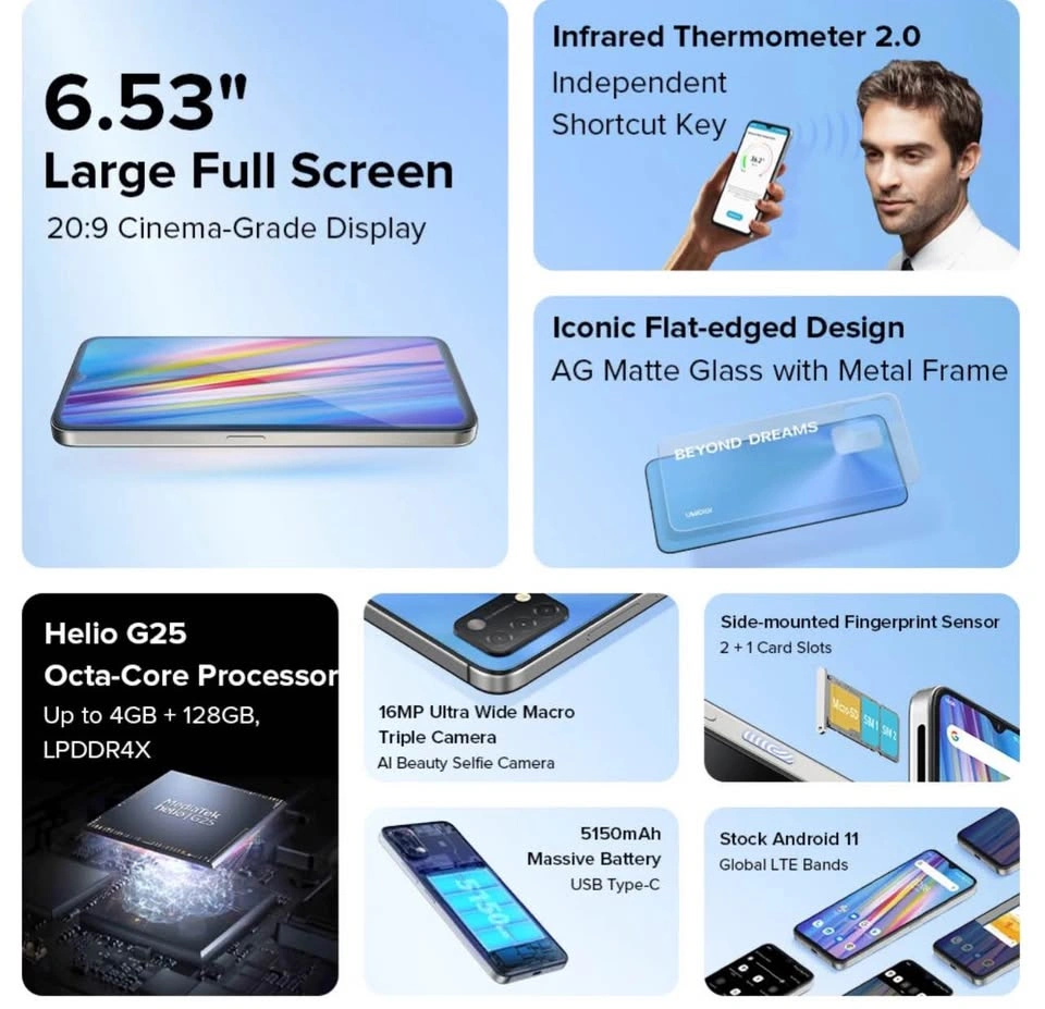 UMIDIGI A11 4GB+128GB 6.53" Dual SIM Android Unlocked Smartphone - photo 2