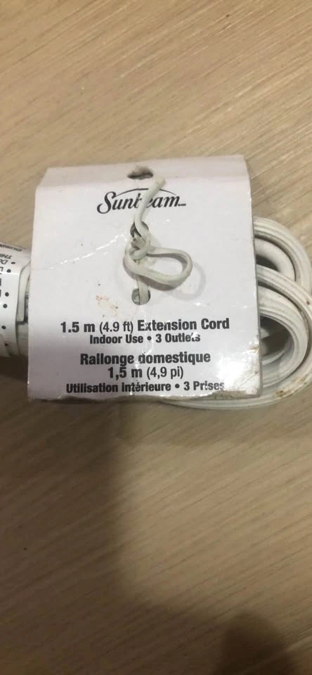 Sunbeam 1.5m Extension Cord - photo 2