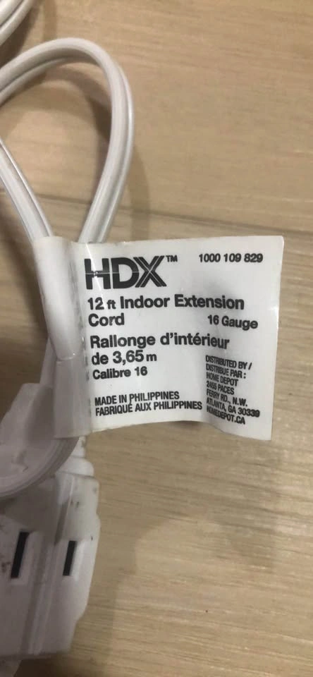 HDX 12 ft Indoor Extension Cord - photo 2