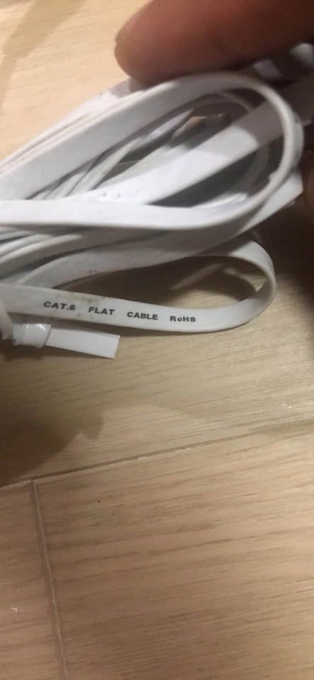 White Cat6 Flat Ethernet Cable (14FT) - photo 2