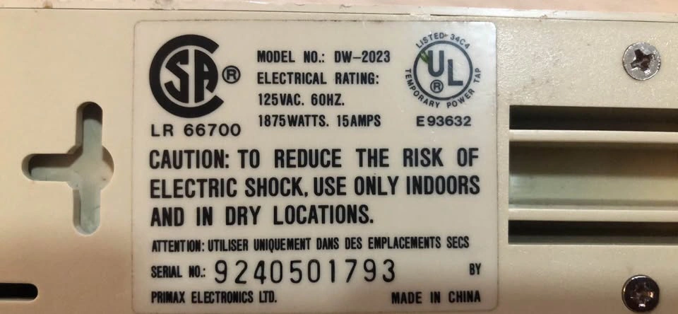 DataWare PowerBar 3 Surge Protector - photo 4