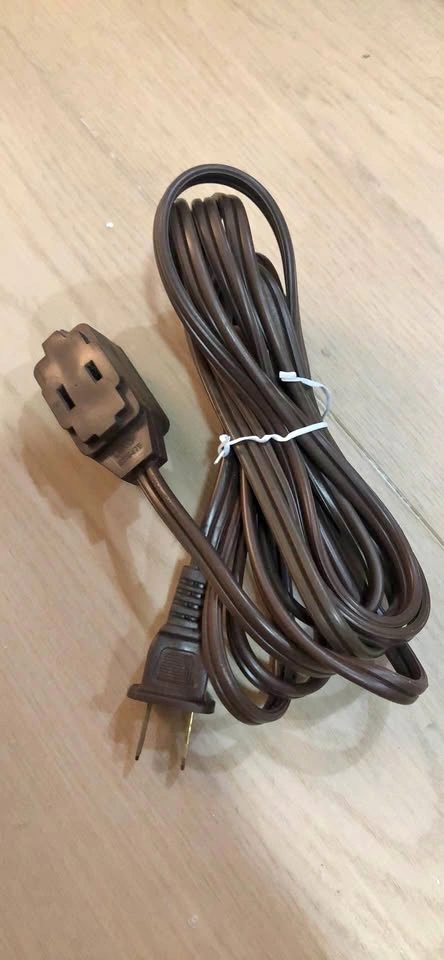 Brown Indoor Extension Cord 9FT long, 16AWG