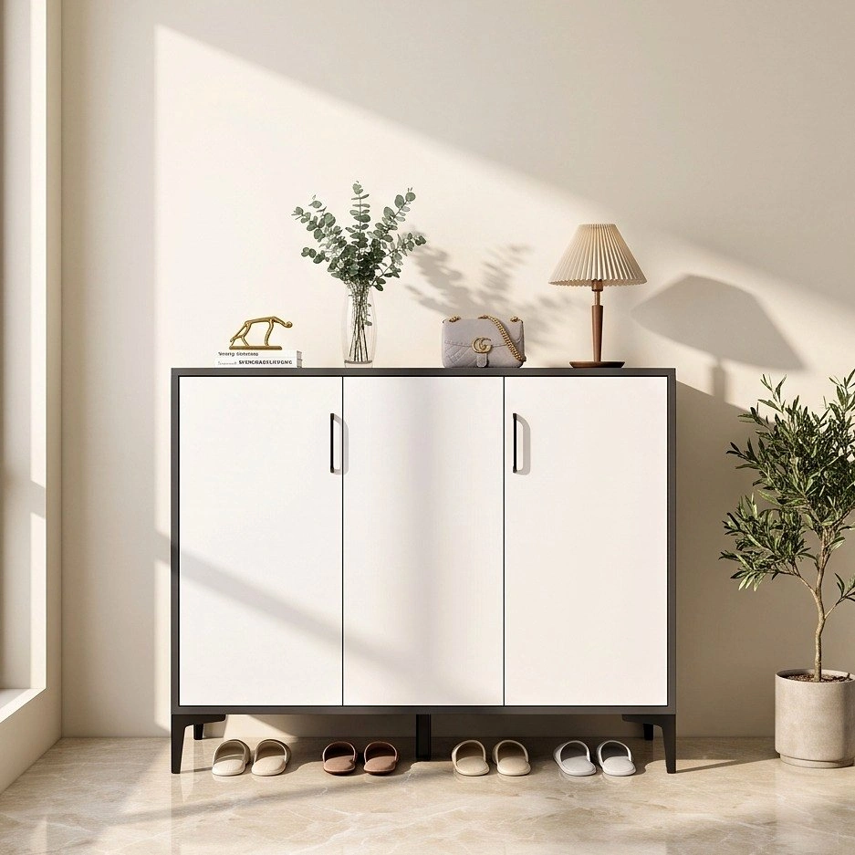 Modern Nordic Shoe Storage Cabinet – Functional Entryway Organiz