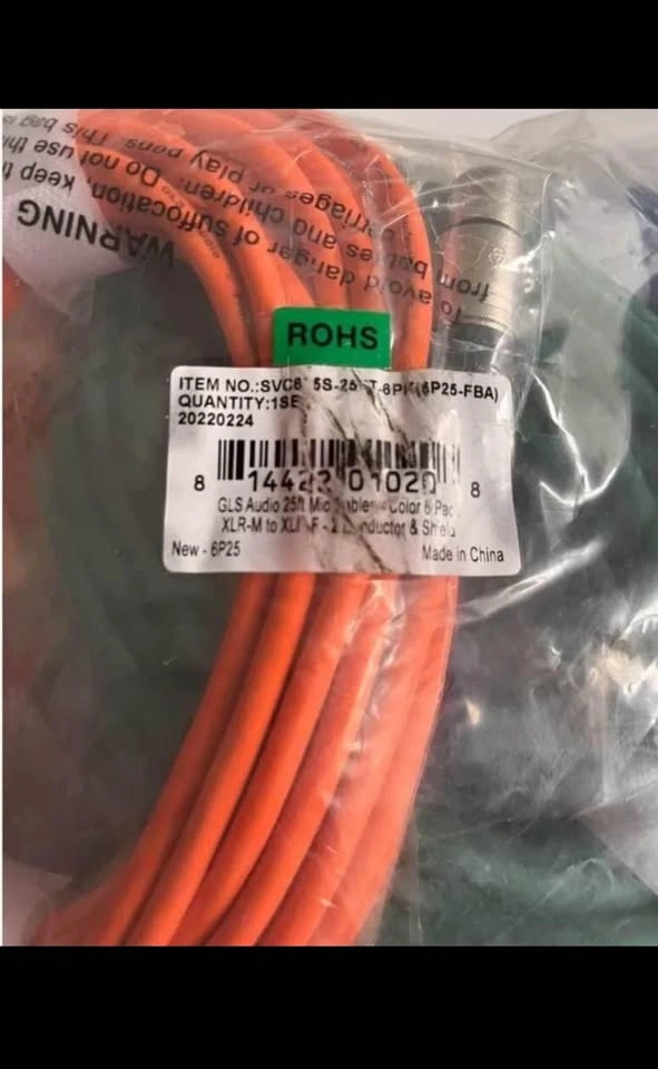 GLS Audio 25ft Mic Cable Cords - XLR Male to XLR Female - 6 Pack - photo 2