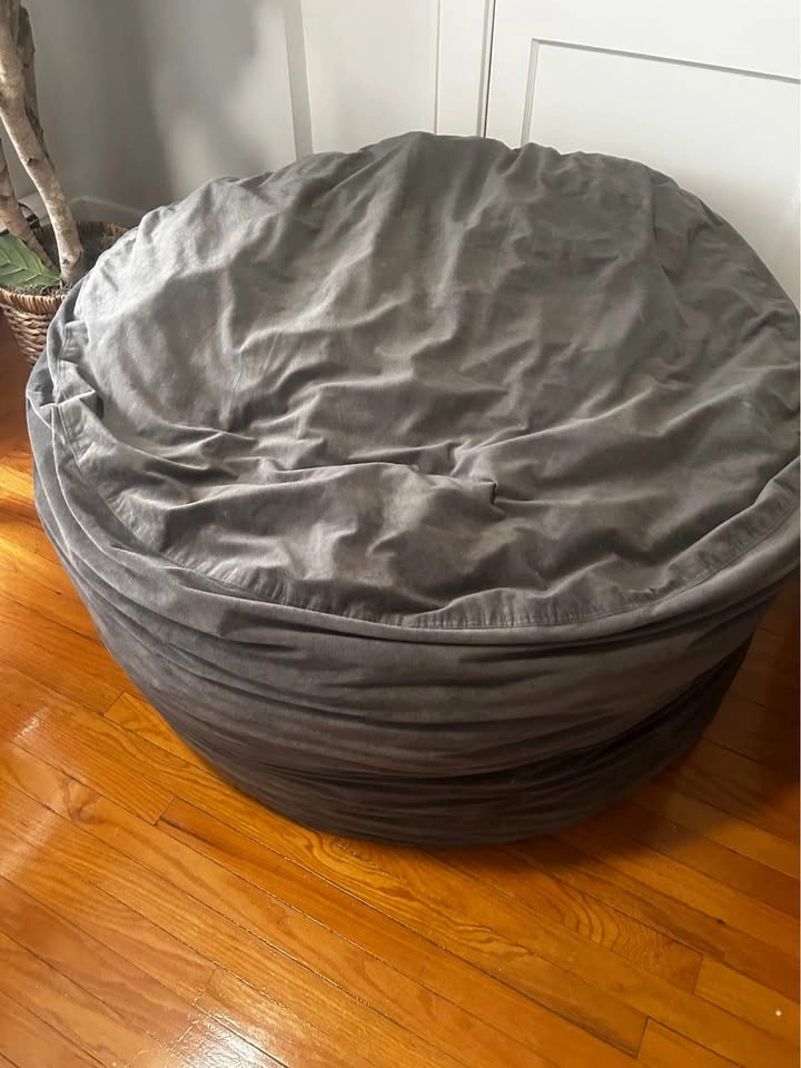Dark grey oversized bean bag - photo 2