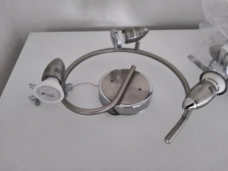 3x Modern 3-Light Spiral Track Light Fixture – Brushed Nickel - photo 2