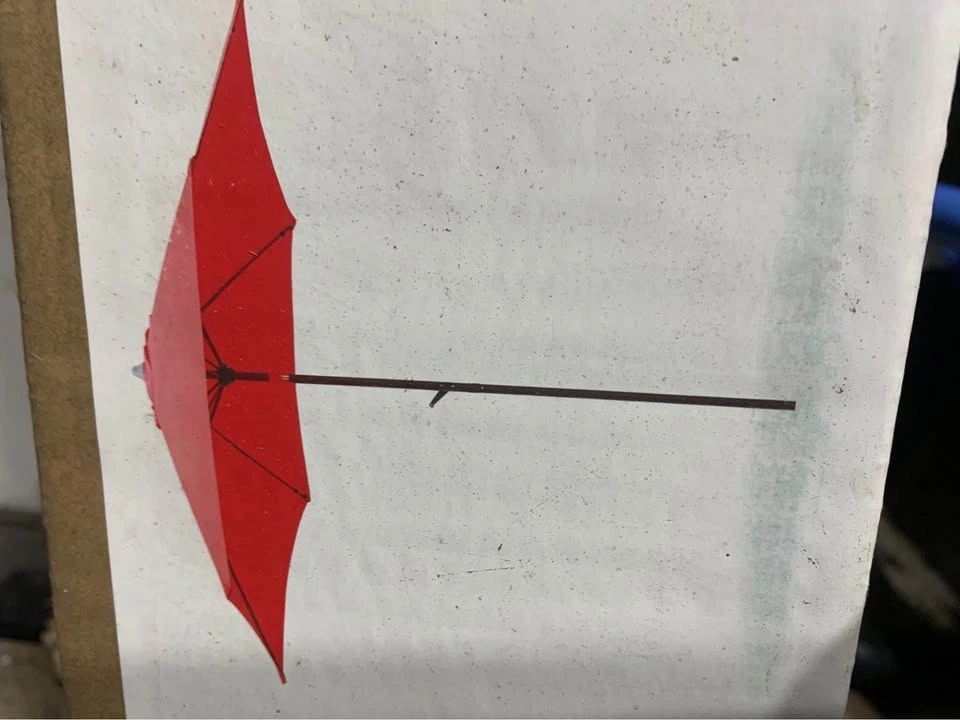 Living Accents 9 ft. Red Market Umbrella 92"Hx106"W / NEW - photo 2