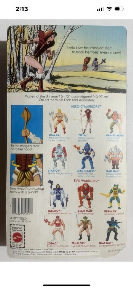 Vintage MOTU, TEELA, Masters of the Universe, MOC, He-Man, seale - photo 3