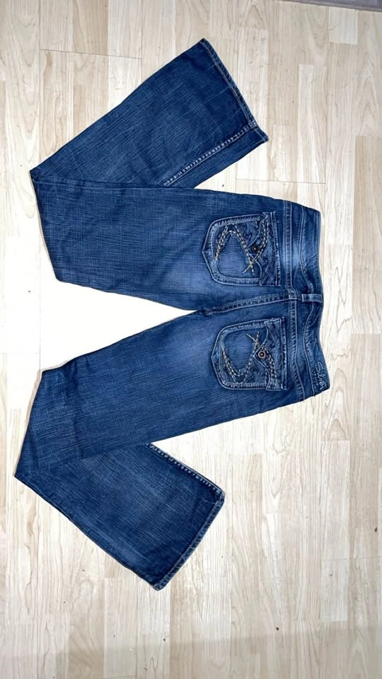 Silver Twisted Bootcut Jeans Women's 29x31 Blue Stretch Denim - photo 3