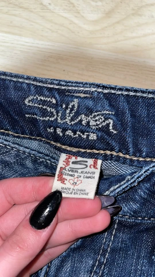 Silver Twisted Bootcut Jeans Women's 29x31 Blue Stretch Denim - photo 5