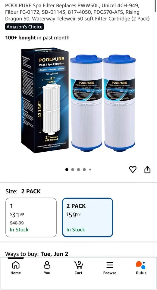 Pool and spa filters