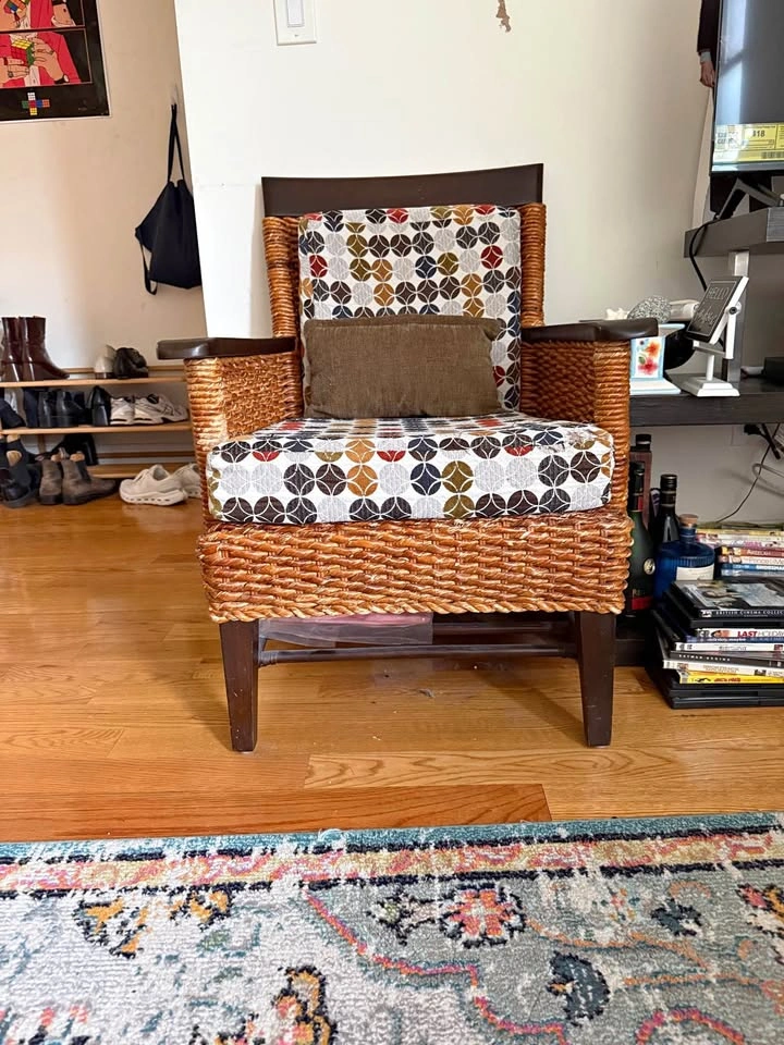 Wood/Wicker Armchair