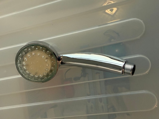 LED LIGHT Chrome Handheld Shower Head
