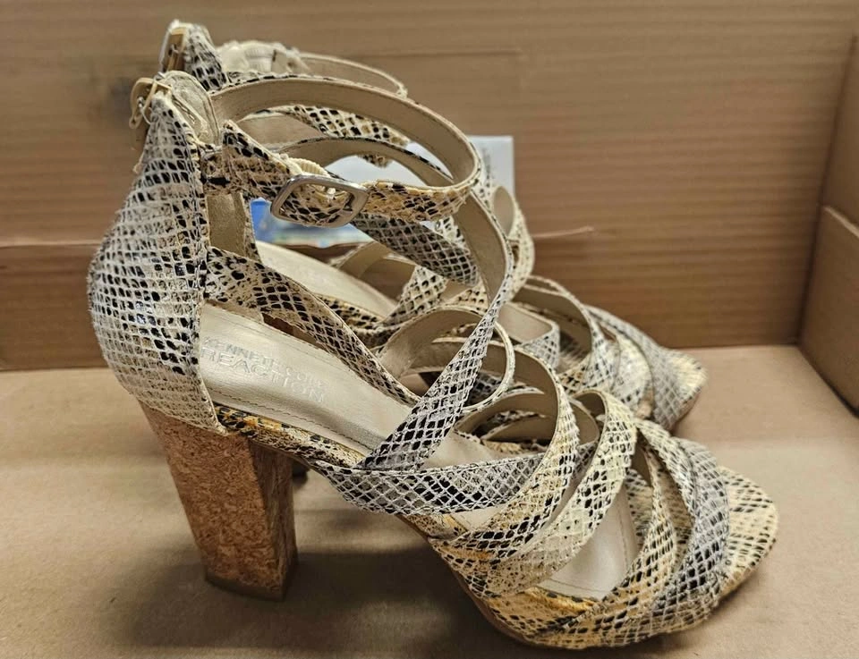 Kenneth Cole Reaction "Strong Daze" Snake Print Gladiator Heels - photo 2