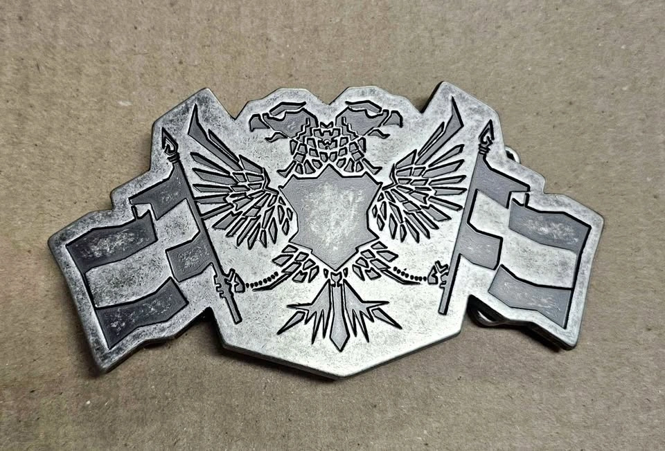Brand New Premium Heavy Metal Double-Headed Eagle Belt Buckle