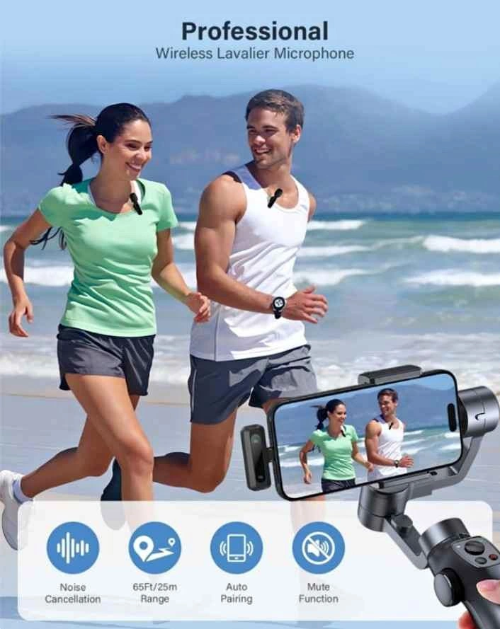 Wireless Lavalier Microphone for iPhone/iPad/Android