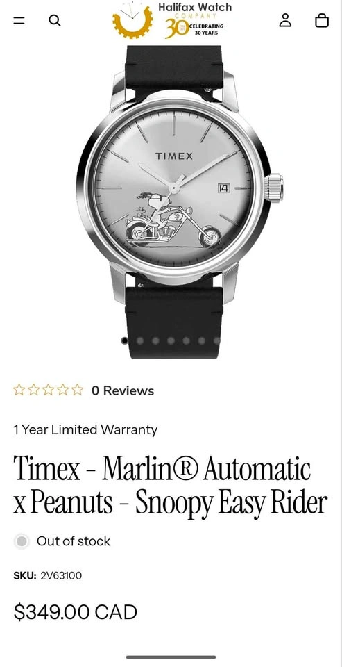 Timex Snoopy Easy Rider - for men - automatic - photo 2