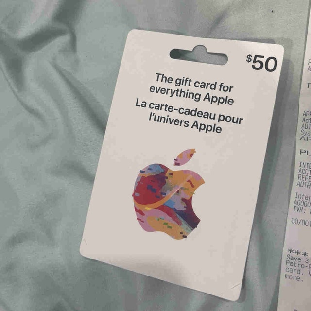 Unused $50 Apple Gift Card