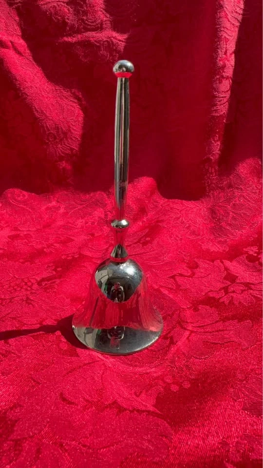 Vintage Silver-Toned Hand Bell, 7 Inches - photo 4