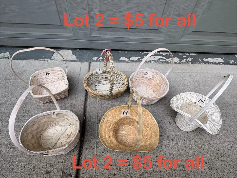 SALE Assorted Wicker and Woven Basket Lots - photo 2