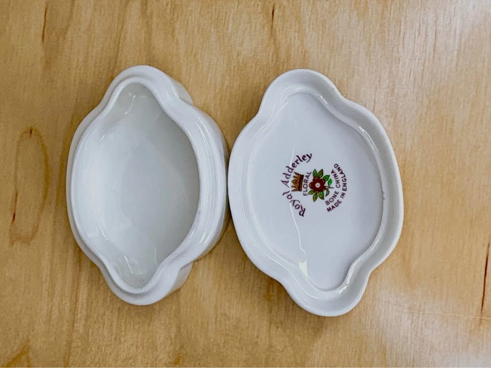 Royal Adderley Bone China Floral Trinket Box - photo 2