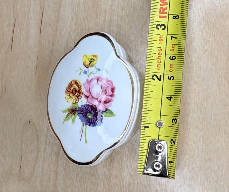 Royal Adderley Bone China Floral Trinket Box - photo 4